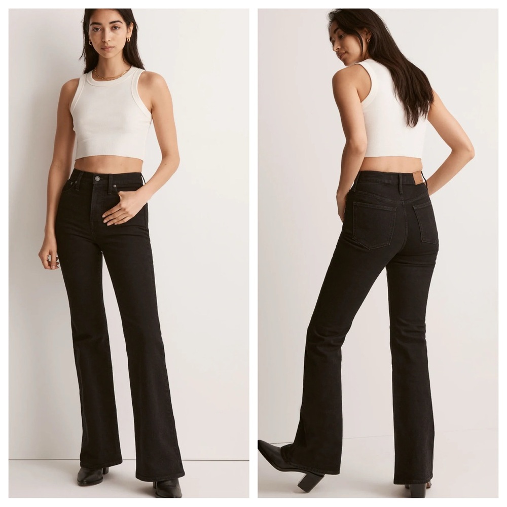 Madewell The Perfect Vintage Flare Jeans Black Sherborn Wash SZ 27